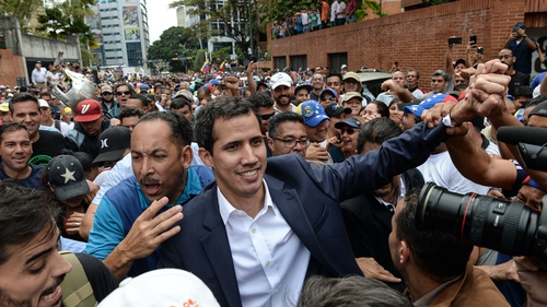 Jian Guaidó who has declared himself interim president of Venezuela