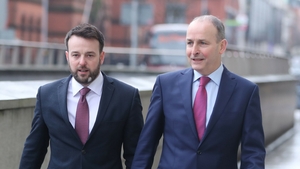 I'm sticking with you: Fianna Fáil leader Micheál Martin and SDLP leader Colum Eastwood in Belfast in January 2019 at the announcement of a new "partnership" between the parties I'm sticking with you: Fianna Fáil leader Micheál Martin and SDLP leader Colum Eastwood in Belfast in January 2019 at the announcement of a new "partnership" between the parties