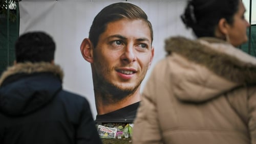 The plane Emiliano Sala was travelling on went missing on 21 January as it flew from Nantes to Cardiff