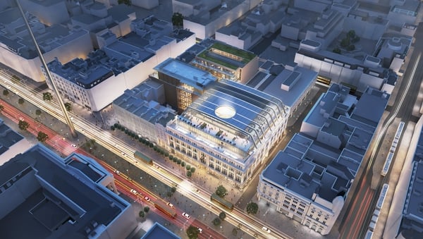 An estimated 750 construction jobs will be created during the building phase of the Clerys Quarter development