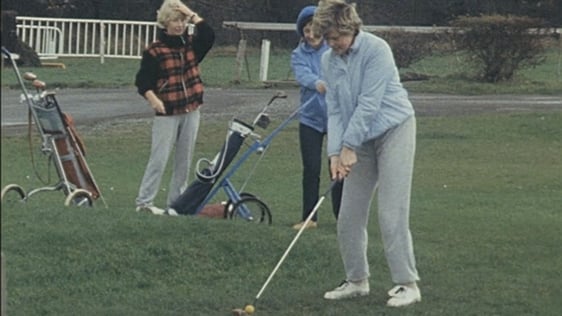 Women golfers.