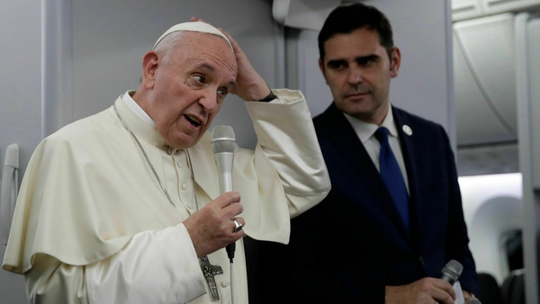Pope Francis said several clerics had been suspended