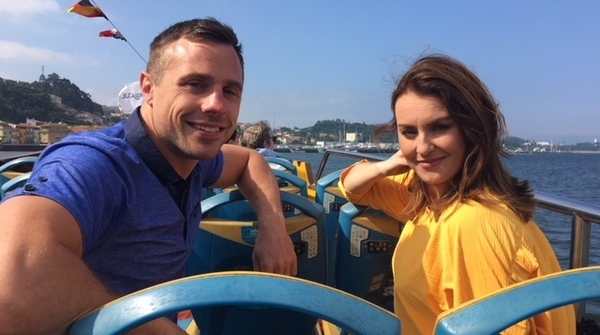 Tommy Bowe and Mairéad Ronan in Porto, Portugal's second-largest city