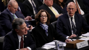 FBI Director Christopher Wray, CIA Director Gina Haspel and the Director of National Intelligence Dan Coats