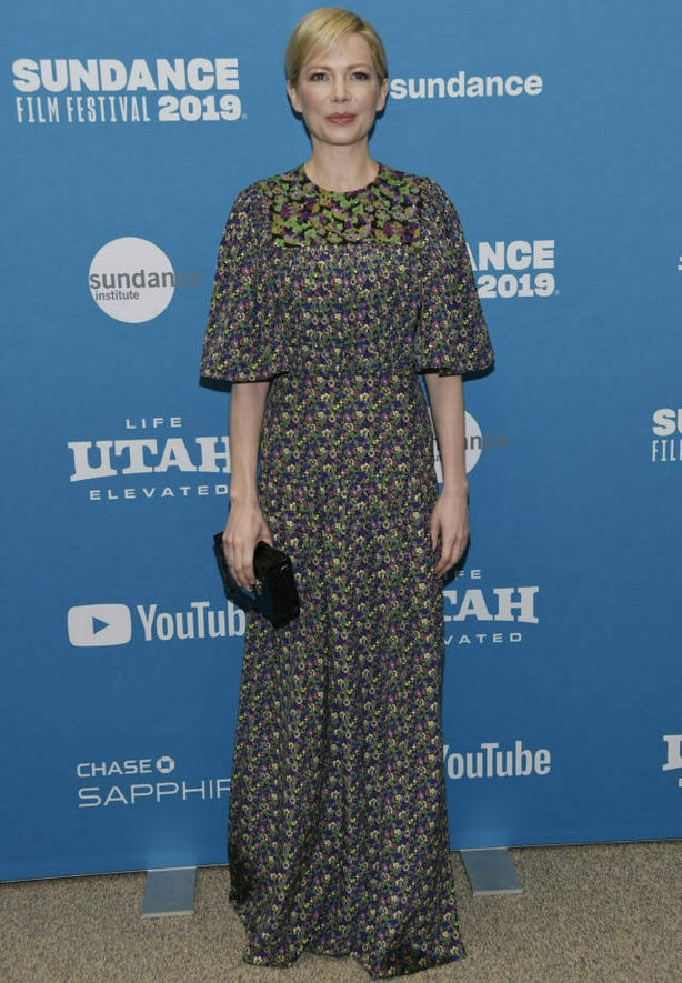 Michelle Williams, a cast member in "After the Wedding," poses at the premiere of the film on the opening night of the 2019 Sundance Film Festival, Thursday, Jan. 24, 2019, in Park City, Utah. (Photo by Chris Pizzello/Invision/AP)