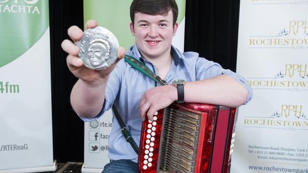 Keelan McGrath from Borrisokane, Co. Tipperary, the youngest musician ever to win the Seán Ó Riada Gold Medal