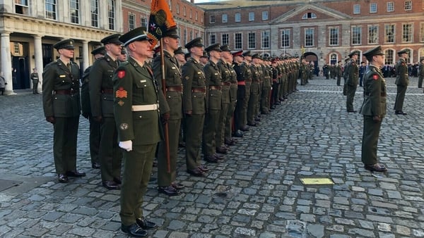 The ceremony is being held at Dublin Castle for the first time in the history of the State