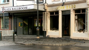 A shop and ballroom were destroyed in a fire