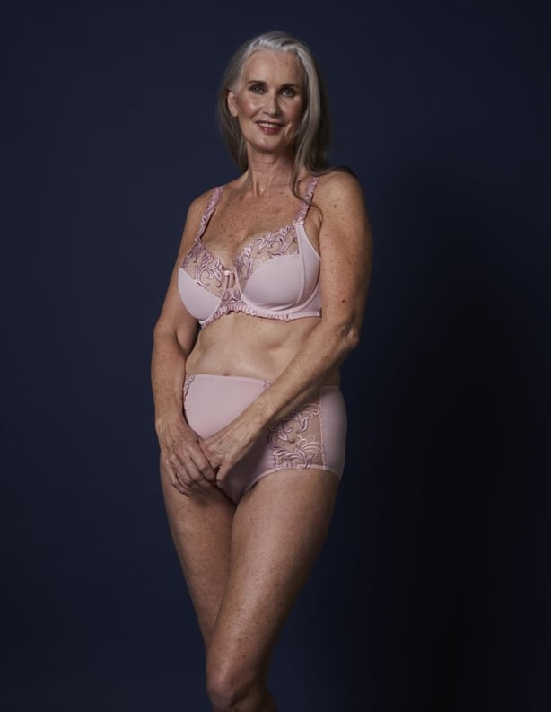The 59-year-old lingerie model saying "It's OK not to be perfect.