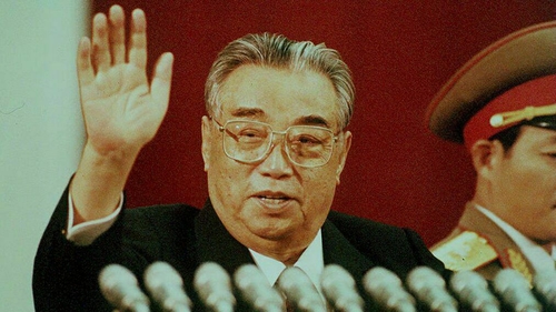 The former North Korean President, the late Kim Il-Sung in 1992. Paek Nam-Nyong's exceptional novel is set a few earlier under the Supreme Leader's rule.