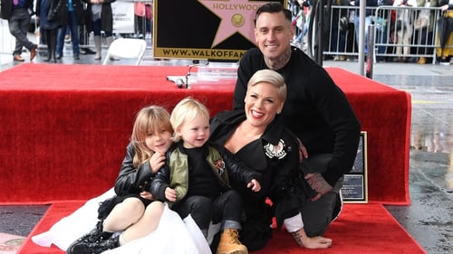 Pink with her husband Carey Hart and two children
