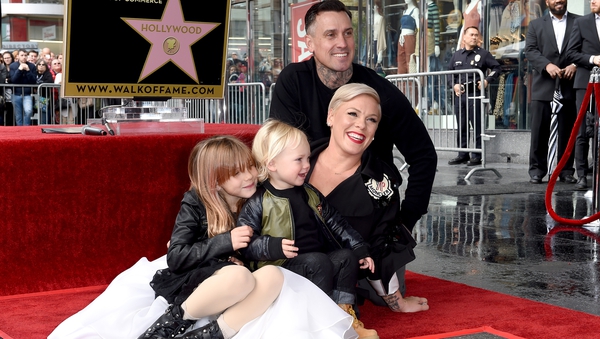 Pink and Carey Hart with their children