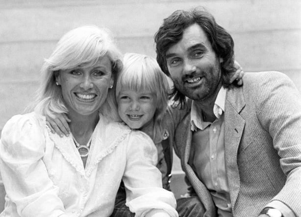 George and Angie Best with a young Calum in 1984 (PA)