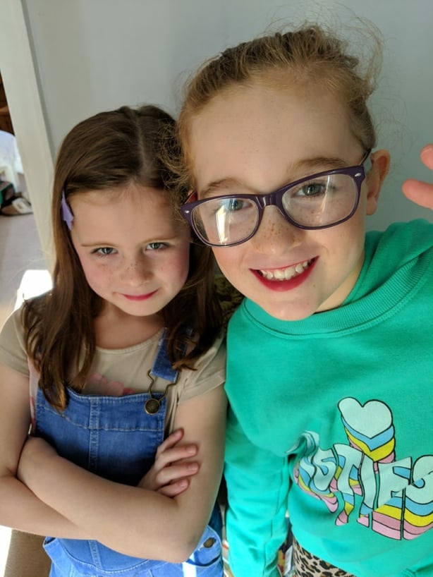 Poppy, 6, and Rosie, 9 (Claire Spreadbury/PA)