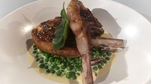 Paul Flynn's Grilled lamb chops with Parmesan pea