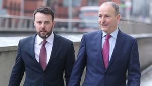 SDLP leader Colum Eastwood with Fianna Fáil leader Micheál Martin