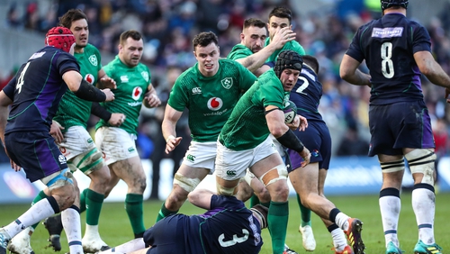 Sean O'Brien in action against Scotland