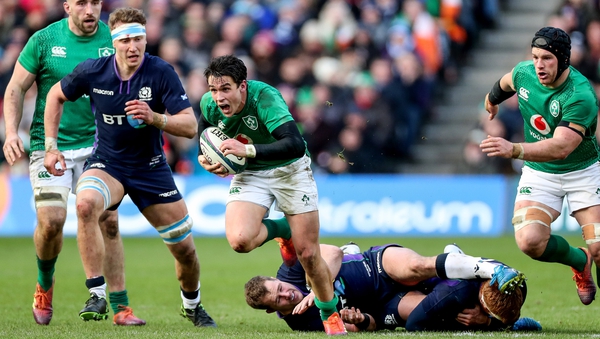Joey Carbery shone for Ireland in Murrayfield