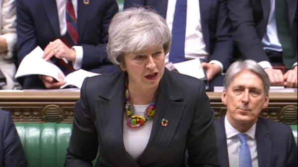 Theresa May's statement comes ahead of a debate and vote on Thursday on the next steps in Brexit