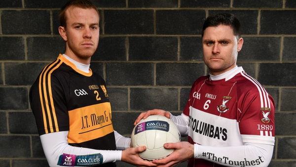 Dr Crokes defender Fionn Fitzgerald, left, and Mullinalaght's Shane Mulligan