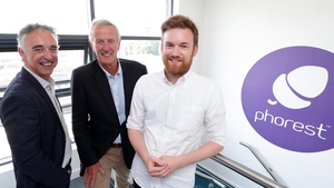 John Phelan, Director, HBAN, with Pat Garvey, angel investor, and Ronan Perceval, chief executive of Phorest