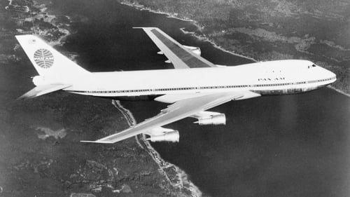 Up, up and away: a Pan-Am Boeing 747 in flight. Photo: Getty Images