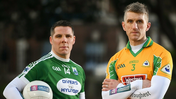 Gaoth Dobhair's Kevin Cassidy and Kieran Fitzgerald of Corofin