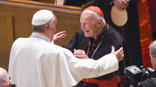 Theodore McCarrick, pictured with Pope Francis, is the first cardinal ever to be defrocked for sex abuse