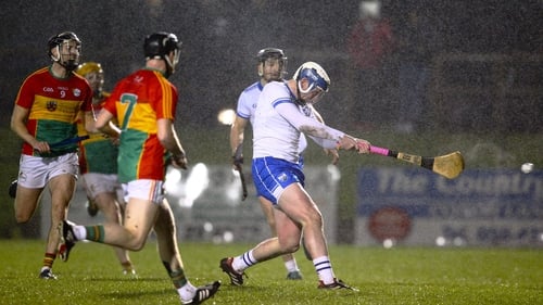 Waterford's Stephen Bennett fires home a goal against Carlow in Fraher Field