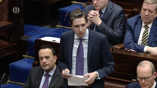 The no-confidence motion in Simon Harris was defeated by 58 votes to 53 with 37 abstentions