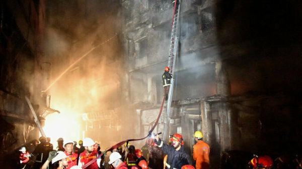 More than 200 firefighters responded to the incident