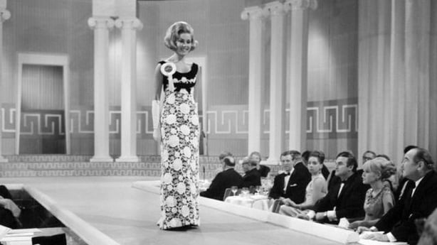 Carrol Adele Davis (Miss South Africa) in her evening gown when she took part in the Miss World contest