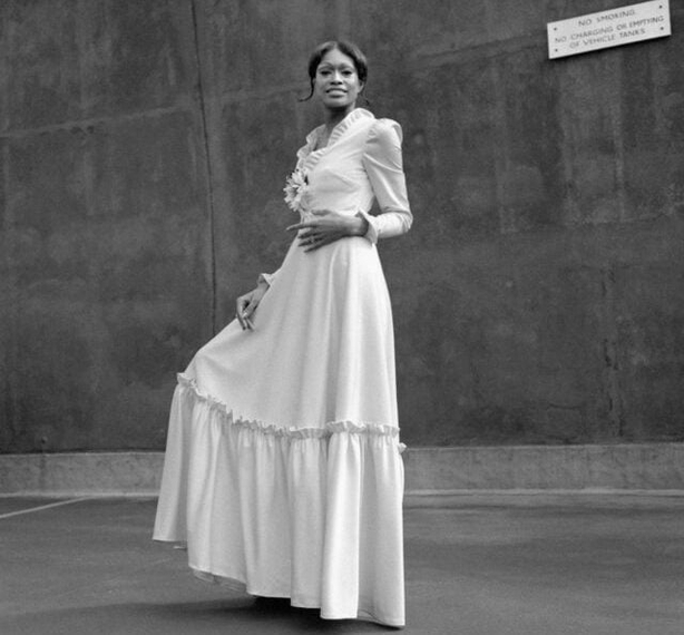 Styles in the Seventies were characteristically flowing (PA)