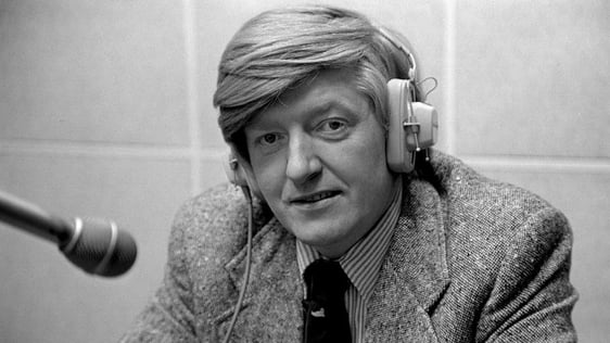 RTÉ News reporter Mike Burns in a publicity shot taken in an RTÉ radio studio in January 1976.