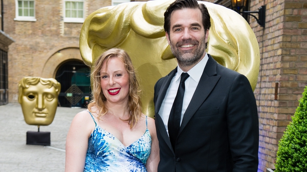 Rob Delaney with his wife Leah
