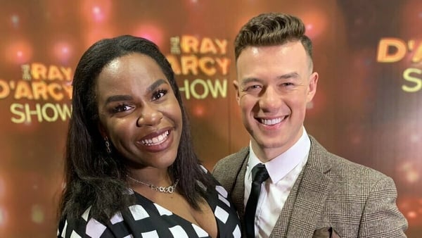 Demi Isaac with partner Kai Whitherton on The Ray D'Arcy show
