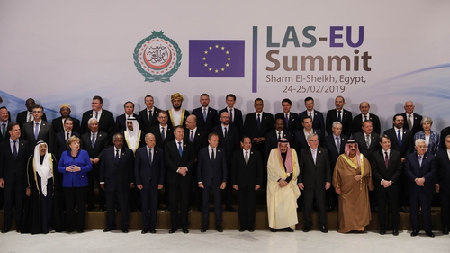 Leo Varadkar is among around 45 heads of state attending the first ever EU-Arab League summit in Egypt