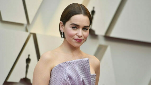 Emilia Clarke arrives on the Oscars red carpet (Jordan StraussAP)