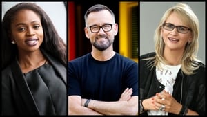 Deborah Somorin, Brendan Courtney, Dee Forbes. Deborah Somorin, Brendan Courtney, Dee Forbes.