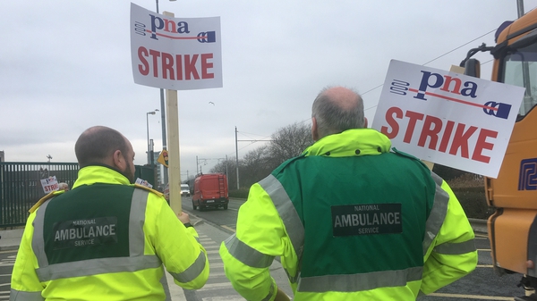 Ambulance personnel are on strike today and tomorrow
