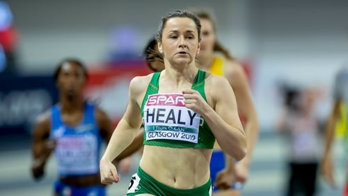 Healy in action in Glasgow.