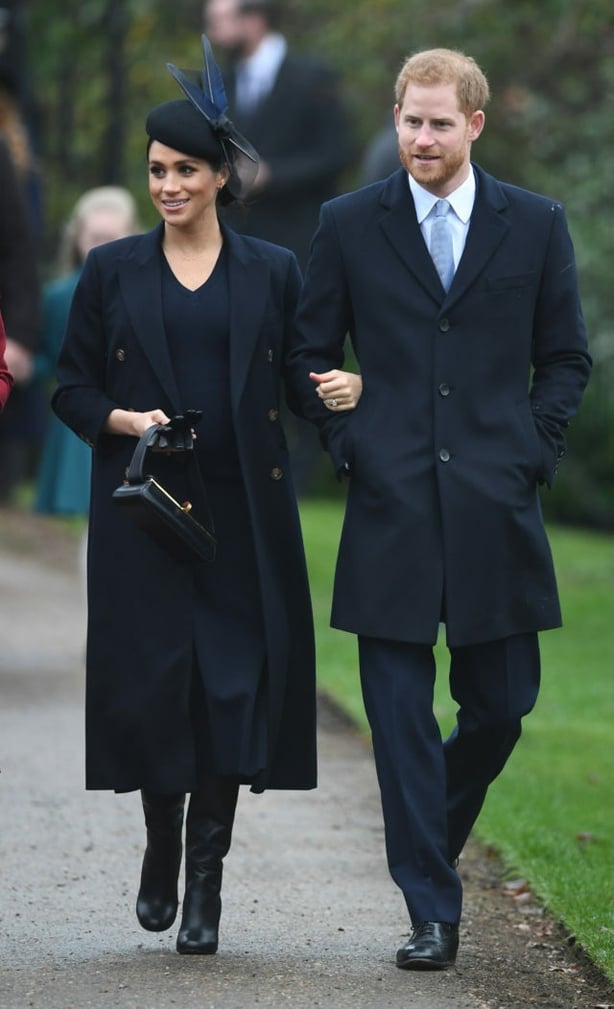 Meghan at the Christmas Day morning church service (Joe Giddens/PA)