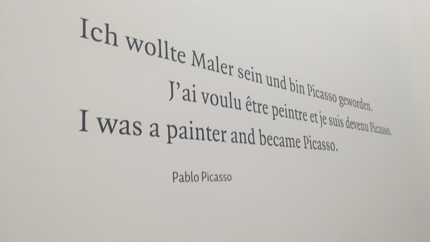 Picasso words in Basel museum