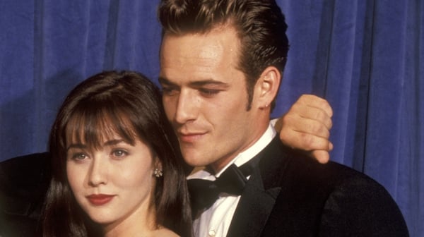 Shannen Doherty and Luke Perry pictured in 1991