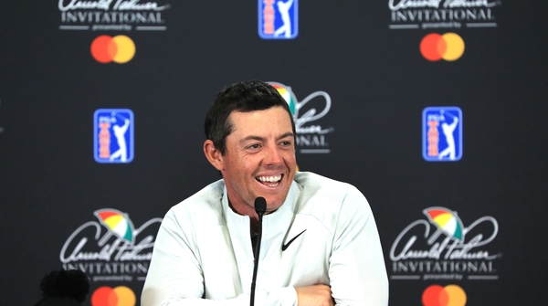 Rory McIlroy speaking at the press conference ahead of the at Bay Hill event
