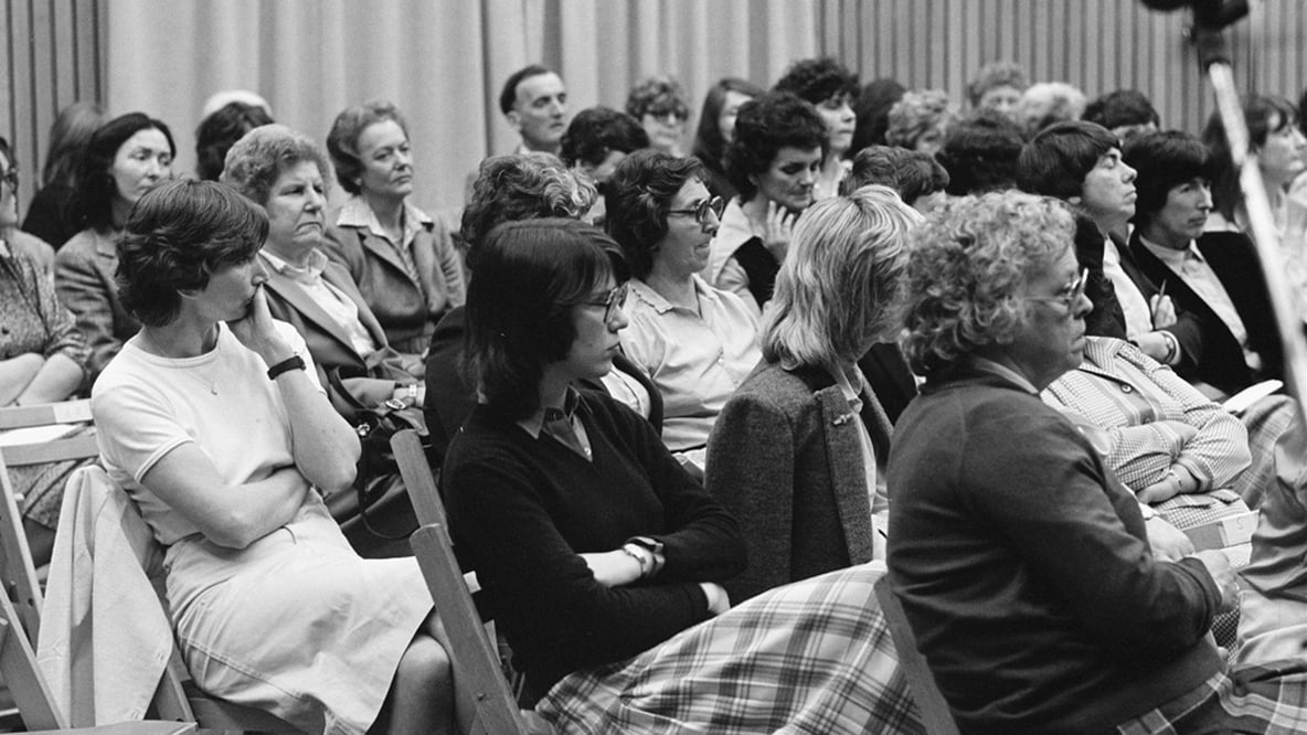 Audience members on the programme 'Women Today' in 1981
