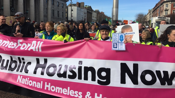 March was part of a series of protests by the Homeless and Housing Coalition