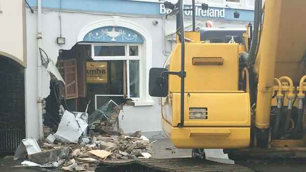 A digger was used to remove the ATM from the bank in Kingscourt