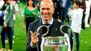Zinedine Zidane won the Champions League with Real Madrid for the third year in a row last season