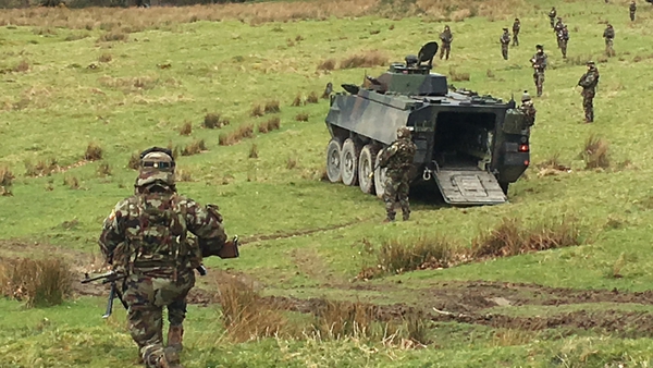 Irish troops preparing in the Glen of Imaal for deployment to Syria